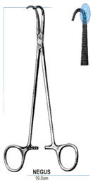 Negus Bronchus forceps curved 18cm كلامب قصبة هوائية 18 سم منحنى انجليزي SNAA