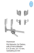 Rib Retractor, Aluminium, for babies, with 2 pairs of blades 9 x 20 mm, 9 x 10 mm, spreading 52 mm 